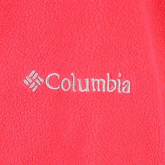 Columbia Women's Small Neon Peach 1/4 Zip Lightweight Fleece Pullover - Picture 5 of 7